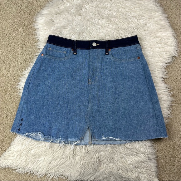 ÉTICA Lucy Cutoff Denim Jean Mini Skirt - Picture 4 of 8